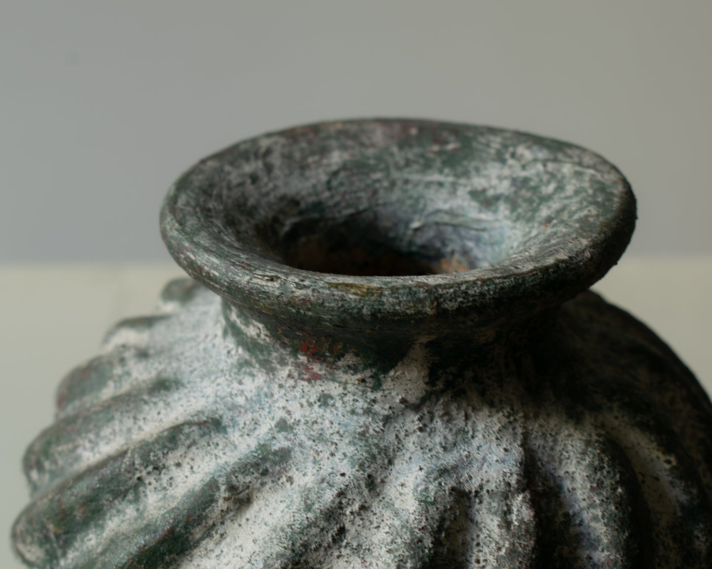 Ceramic Vessel, Spiral Relief